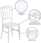 Flash Furniture HERCULES Series White Resin Stacking Napoleon Chair