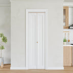 Bifold Door for 24" x80 Opening, 1-Panel Bifold Closet Door Shaker Style with Hardware Kit, Hollow Core Pre-Assembled Interior Barn Doors Panels for Closet/Pantry/Laundry, Primed