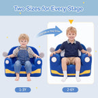 OUOZZZ Kids Chair, Toddler Chairs Comfy 2-6 Years Old Boys | Soft Sherpa Foam, With Cushion, Handle, Book Pocket, Lightweight Playroom Furniture