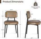 Dining Table Set for 4,Round Storage Kitchen Table and Chairs for 4,5 Piece 47Inch Circle Table Faux Leather Dining Room Chiars Set for Kitchen,Dining Room,Dinette（Grey Table,Brown Chairs）