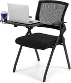 Folding Training Chair with Tablet Arm & Cup Holder – Space-Saving Nesting Chair for Conference Room, Classroom, School, Seminar, Office Meeting