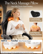 Dowinx Gaming Video Gaming Chair with Shiatsu Neck Massage and Lumbar Support for Home Office High Back Recliner Height Adjustable Ergonomic Comfy Leather Computer Desk Chair (Black)