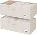StorageWorks Under Bed Storage Bins, 10" Underbed Storage Containers with Clear Lid, Handles and Label Holder, 20.5 Gallon Storage Box for Clothes, Bedding, Blankets, Shoes, Baby Clothes, 2 Pack