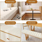 Outdoor/Indoor Bench Cushion Velours Teddy - 120/150/90/100/80cm×30cm 2/3 Seater Long Seat Cushion with Non-Slip Backing for Bay Windows,Patio,Porch Furniture(Color3,140x30cm/55x12in)