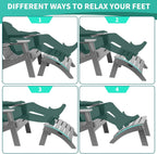 FUNBERRY Folding Adirondack Ottoman Set of 2, HDPE All Weather Outdoor Foot Rest, Easy Storage Patio Footstool, Ottomans and Footstools for Outside