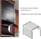 Tambour Sliding Door Cabinet Kitchen Cabinet Doors Retractable Flexible Pull-Down Space Saving with Track for Spice Sauce Pet Supplies(80x90 cm)