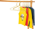 Beautiful Gold Aluminum Metal Suit Hangers Heavy Duty Coat Hangers (12" Kids/Toddlers Size - 100 Pack)