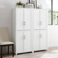 Maykoosh Pantry Cabinet Set of 2 - Tall Kitchen Storage Organizer - White Finish