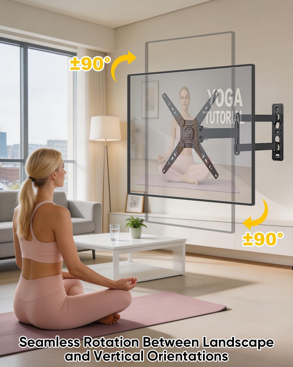 FORGING MOUNT Full Motion TV Wall Mount for 17-50 inch TVs up to 66 lbs,Rotating TV Wall Mount with Articulating Arms, Extension, Tilt, Swivel, Max VESA 300x300mm