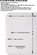 2Fold Binder for Holding Broadway Play Program and Theater Programs with 30 Custom Sheet Protectors - PU Leather - Fits Programs from Mid 1980s to Modern (Black/Gold Foil)
