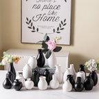 Ceramic Bud Vase Set of 12, White Small Vases | Mini single stem vases for flowers, wedding centerpieces, dining table, shelf display, modern decor accents