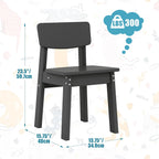 Costaelm Outdoor Kids Dining Chair Set of 2,Step Stool Toddler Chair, Gray