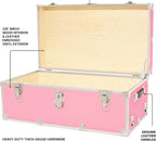 Rhino Trunk & Case Classic Camp & College Trunk with Wheels. 30"x17"x13", 1500+ lbs Capacity - Many Colors, Soft-Close Lid. Strong, USA Made Summer Camp Footlocker and Secure Dorm Storage Chest