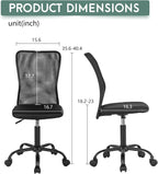 PayLessHere Office Chair Desk Chair Ergonomic Mesh Computer Chair Back Support Modern Executive Mid Back Rolling Swivel Back Support Chair for Home Office (Black)