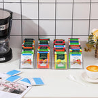Cinnvoice 2 Pcs Tea Bag Storage Acrylic Clear Tea Drawer Organizer for Drawers, Kitchen, Cabinets, Pantry, Countertops