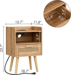 Masupu Nightstand,Small Bedside Table with Two Drawers,White Night Stand,Bedside Furniture,Mid-Century Modern End Table with for Bedroom,Living Room (Farmhouse, Yellow-Outlet)