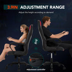 BestOffice Gaming Chair with Massage, Ergonomic Office Desk Chair, Adjustable Lumbar Support & Headrest,Computer Task Chair, 360° Swivel for Adults (Red)