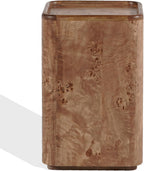 SAFAVIEH Couture Collection – Torryn Brown Burl Accent Table, Sculptural Wood Side Table, Fully Assembled (SFV5804A)