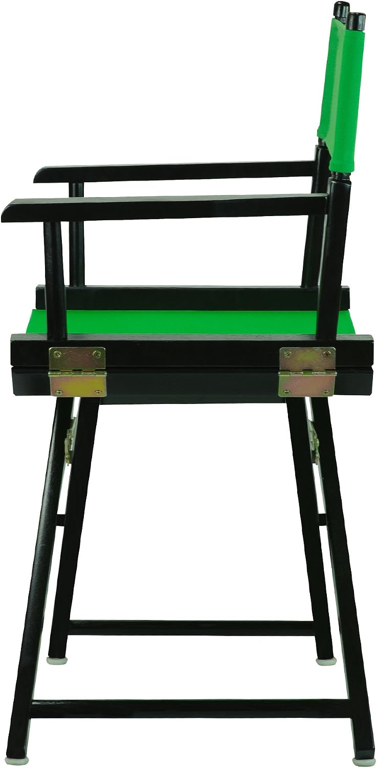 Casual Home Director's Chair ,Black Frame/Green Canvas,18" - Classic Height