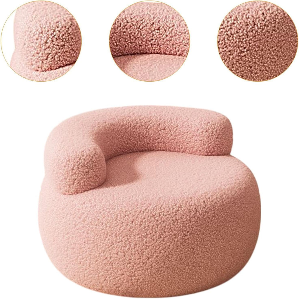 Lazy Sofa Footstool Ottoman Home Decor for Entryway Living Room Playroom Bedroom, Pink