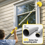 20 Foot High Ceiling Duster Kits with 5-12ft Heavy Duty Extension Pole, High Reach Duster for Cleaning,Microfiber Feather Duster,Cobweb Duster,Ceiling Fan Duster,Window Squeegee & Cleaner