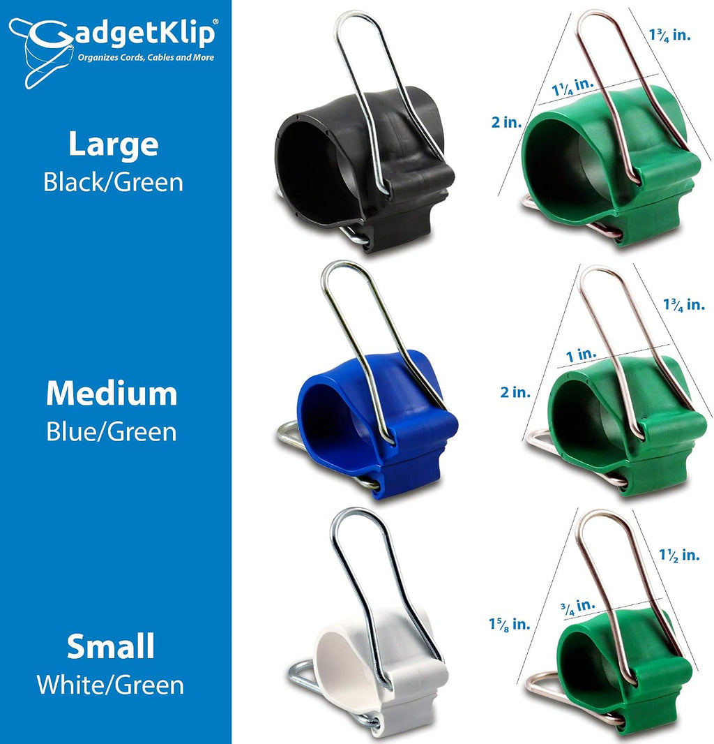 Reusable Garden & Cable Clips – Indoor/Outdoor Clamp Holders for Plants, Cords, Wires, String Lights, Trellis & Décor, Multi-Size 12 Green Pack (4 Small, 4 Medium, 4 Large)