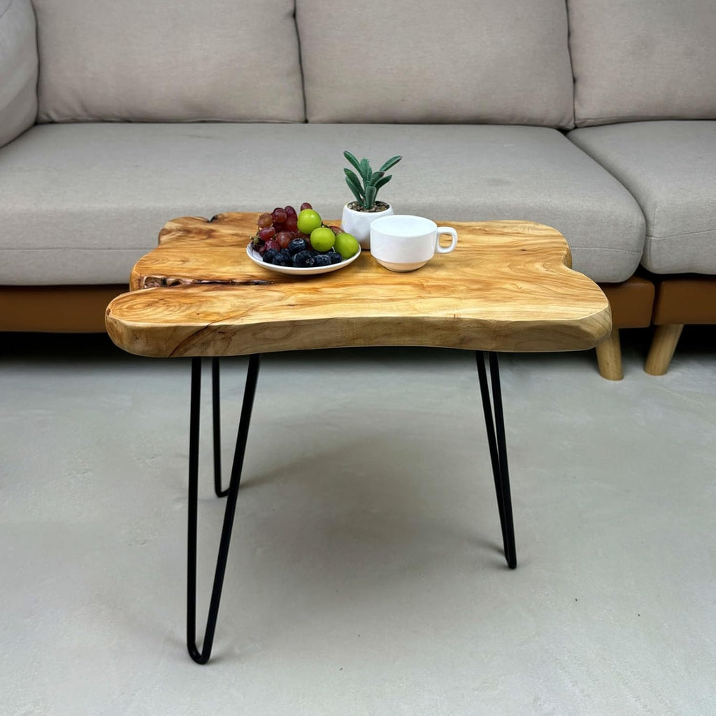 Live Edge Cedar End Table,Natural Wood Side Table,20" L x 14" W x 20" H Unique Desktop Nightstand Plant Stand for Living Room, Bedroom, Home, Office (20" L x 14" W x 20" H)