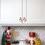 Knobēz: Decorative Knob Covers - Snowman - 8pk - Stretch Over Hardware Decorations, Holiday-Winter-Christmas, Kitchen-Bathroom-Dressers-Home