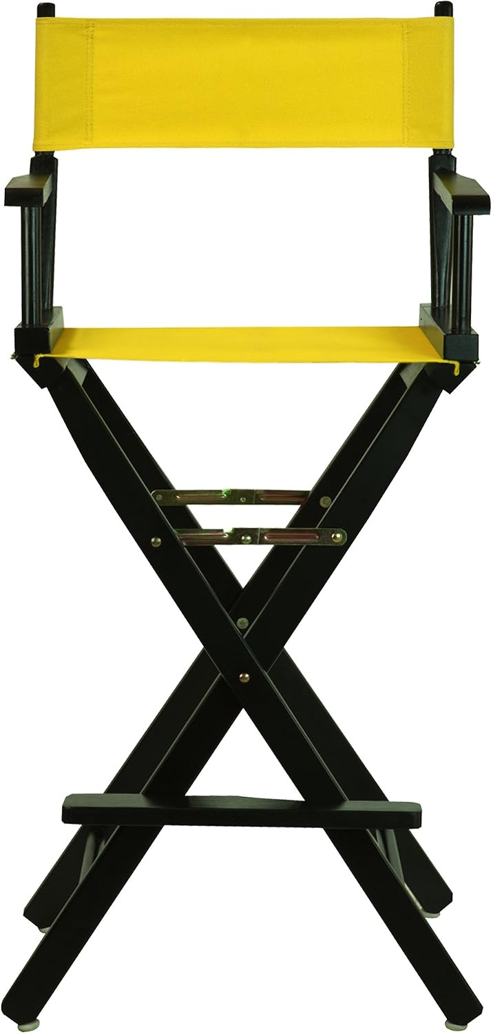 Casual Home 230-02/021-34 Director Chair 30" - Bar Height BlackFrame/Gold Canvas