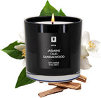 Lulu Candles | Jasmine, Oud & Sandalwood | Luxury Scented Soy Jar Candle | Hand Poured in The USA | Highly Scented & Long Lasting (9 Oz.)