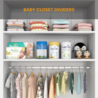 OKPOW Shelf Dividers for Closet Organization – Keep Sweaters & Purses Upright, Clear Acrylic Separators for Most Wood Shelves & Pantry, Damage-Free, Sturdy & Tall (10" x 12", 8 Pack)