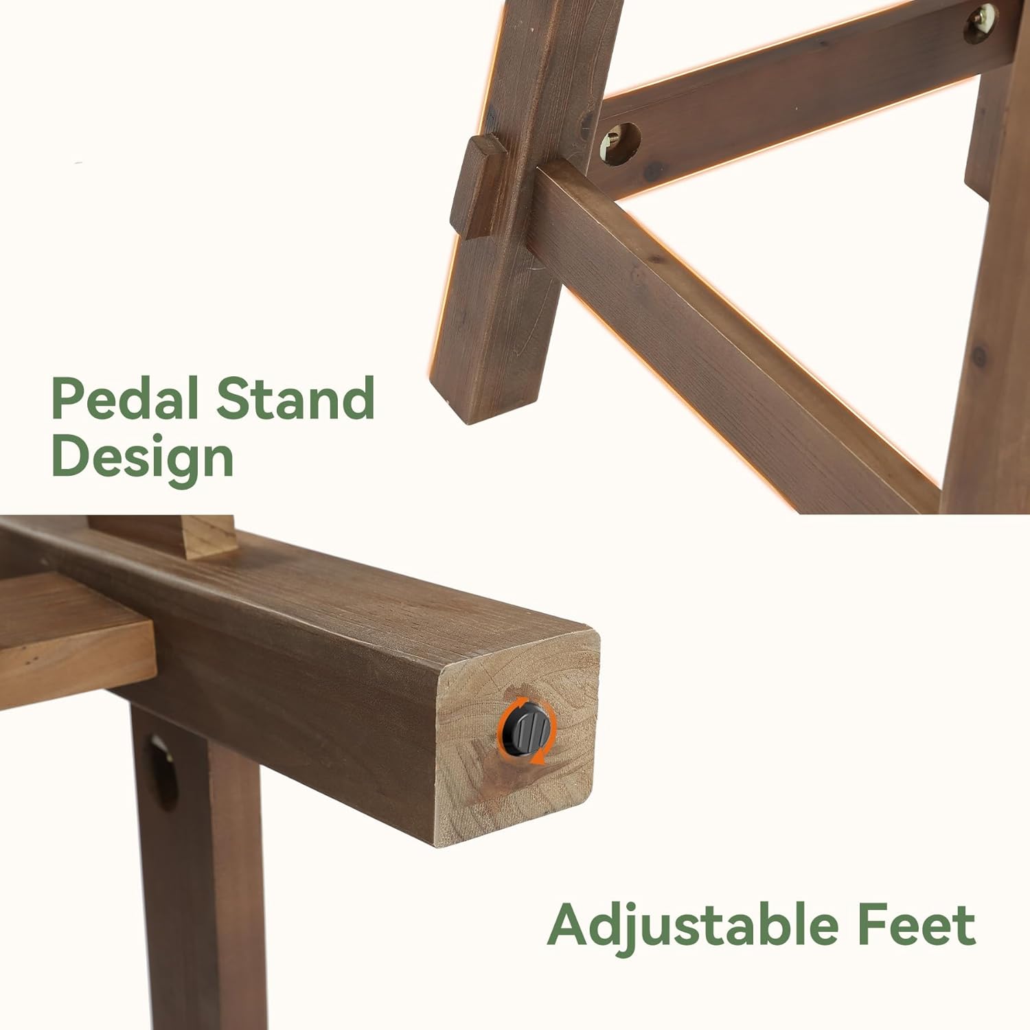 Solid Wood Bar Table, 39.4" High Round Bar Height Table, Farmhouse High Top Pub Bistro Tables, Small Space Cocktail Tables for Kitchen, Living Room, Brown (Table Only)