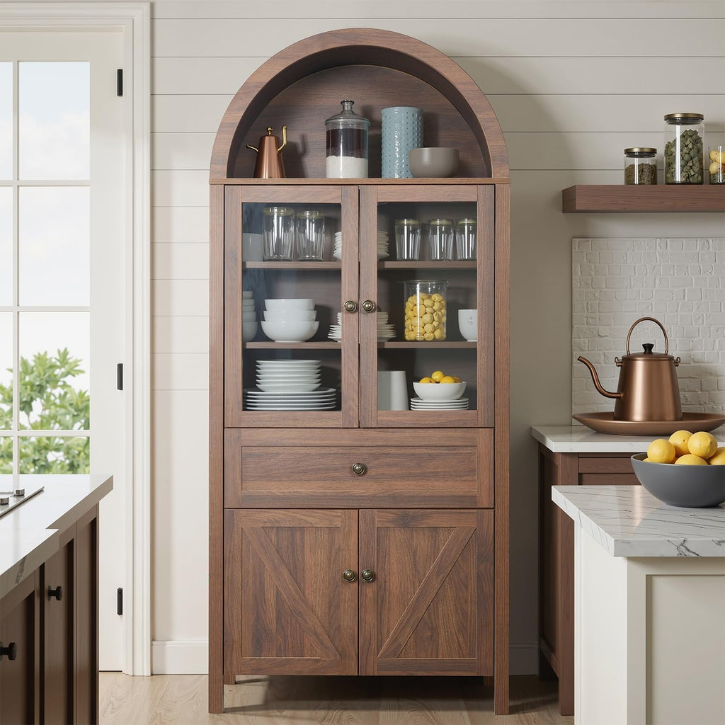 Dome Cabinet, Storage Locker with Large Storage Space, Retro Pantry Cupboard for Kitchen,for Kitchen Home