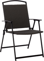 SAFAVIEH Outdoor Patio Furniture Collection – Dory Rattan Weave Folding Chair (PAT6902)