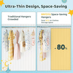 Baby Hangers Kids Plastic Hangers for Closet Non-Slip Toddler Hanger for Infant Child Clothing, Small Children Hanger Ideal for Boys and Girls Closet Pants Coats Skirts - 30 Pack, White