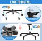 Office Chair Base, Office Chair Base Replacement, 3300 lbs, Metal Desk Chair Base Replacement Parts, Universal Gas Cylinder and Caster Socket