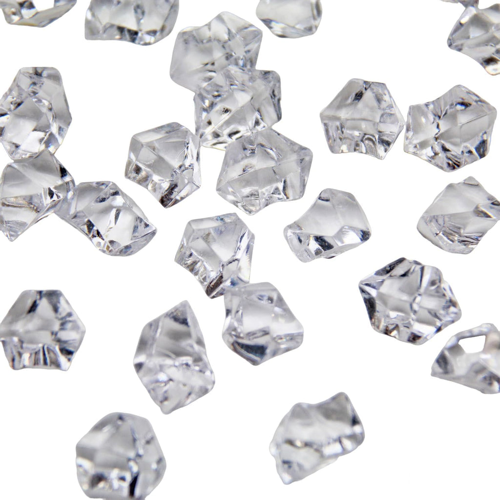 Clear Acrylic Ice Rock Crystals Treasure Gems For Table Scatters, Vase Fillers, Wedding, Banquet, Party, Event, Birthday Decoration (Clear, 385)