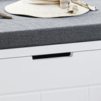 L Shaped Corner Storage Bench with Cushion, Breakfast Nook Bench, Kitchen Banquette Dining Seating with Hidden Storage, Flip-Top Shoe Storage Benches for Entryway Cloakroom