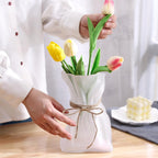 Irregular Frosted Shaped Modern Minimalist Glass Vase - Fashionable Multi-Use Home Decor for Flowers, Centerpiece, Kitchen, Office, Wedding & Holiday