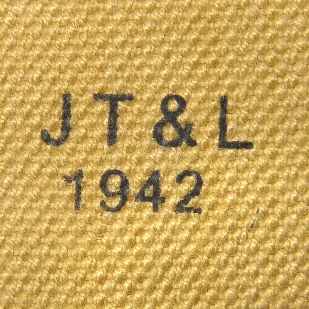 US WW2 Thompson 3 Cell Magazine Pouch Marked JT&L 1942 Khaki