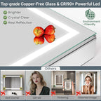 Lighted Medicine Cabinet with Mirror, Plug-in or Hardwired, Anti-Fog/3 Colors/Dimmable, AL Alloy, 2 Outlets & USBs, ETL Listed, Wall Mount or Recessed Bathroom Medicine Cabinet, 20x26 Inch