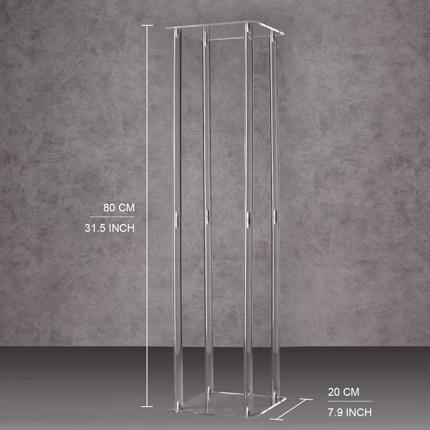 YALLOVE 2-Pack 31.5-Inch Clear Acrylic Flower Stands | Pedestal Centerpieces for Wedding and Party Decor