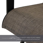 Grand patio Counter Height Swivel Bar Stools Set of 6, 24" Height Patio Bar Chairs for Porch Deck, Outdoor Sling Fabric (Coffee, 6PC)
