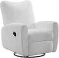 Oxford Baby Synergy Glider Recliner Rocking Chair 360° Swivel for Nursery and Living Room - Plush White
