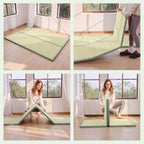 ZonLi Japanese Tatami Mat, Foldable Floor Sleeping Pad Futon Mattress, Made from Natural Coconut Shell Fiber & Jute Fiber, Firm Traditional Floor Bed Queen 80"x60"