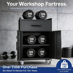 Metal Storage Cabinet with Wheels,Adjustable Shelves with Doors and Lock,Sturdy and Durable Heavy Duty Utility Storage Cabinet for Office/Kitchen/Garage/Pantry Organizer