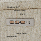 CHITA Power Swivel Glider for Adults with Nightlight, Nursery Recliner Chair with Power Headrest for Living Room, Bedroom, Water-Resistant Boucle Fabric in Sand