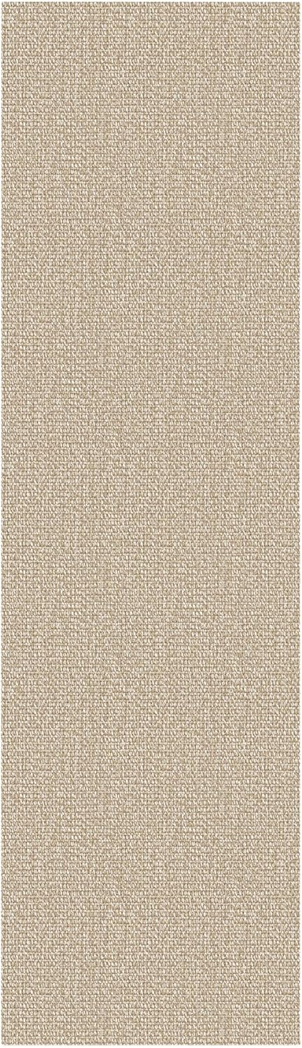 EARTHALL Washable Runner Rug 2x7 Ft Non Slip Runners for Hallways Cotton Rubber Backed Kitchen Runner Braided Indoor Floor Carpet Runners for Entryway, Hallway, Kitchen, Bedroom, Send/Beige