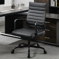 Office Desk Chair Leather, Conference Room Chairs with Wheels, Modern Executive Computer Guest Chairs with Arms.