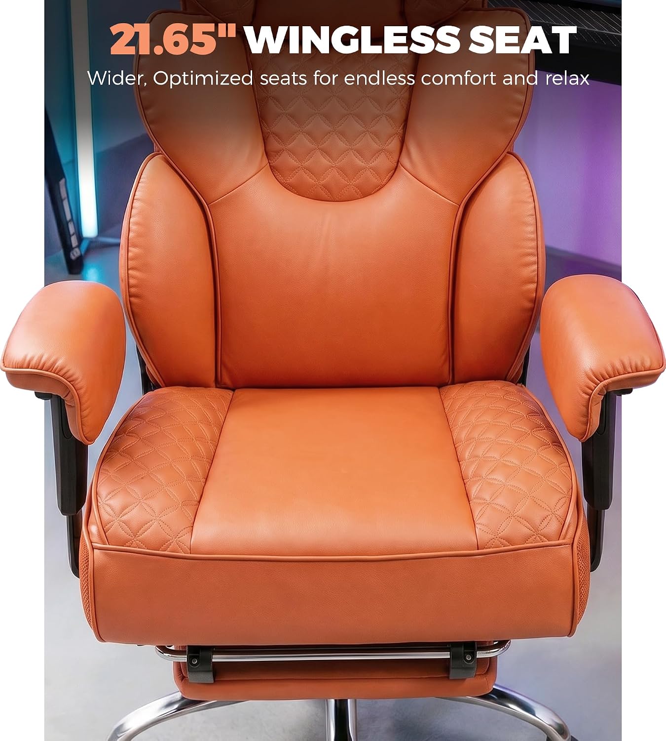 GTPLAYER Big and Tall Gaming Chair Ergonomic Heavy Duty Office Chair Racing Seat with Adjustable Lumbar Pillow Footrest 150° Reclining Thickened Armrests Breathable Mesh for Esports/PC Gaming